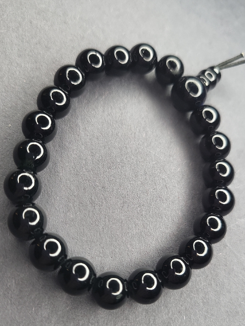 Black Beaded Stretch Bracelet